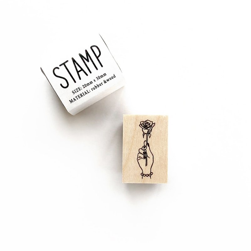 日本 KNOOP WORKS 印章 (ROSE) - 印章/印台 - 木头 卡其色