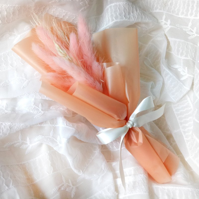 干燥花束 兔尾草 小麦 迷你花束 情人节/教师节/生日庆生/母亲节/毕业礼物 - 植栽/盆栽 - 植物．花 橘色