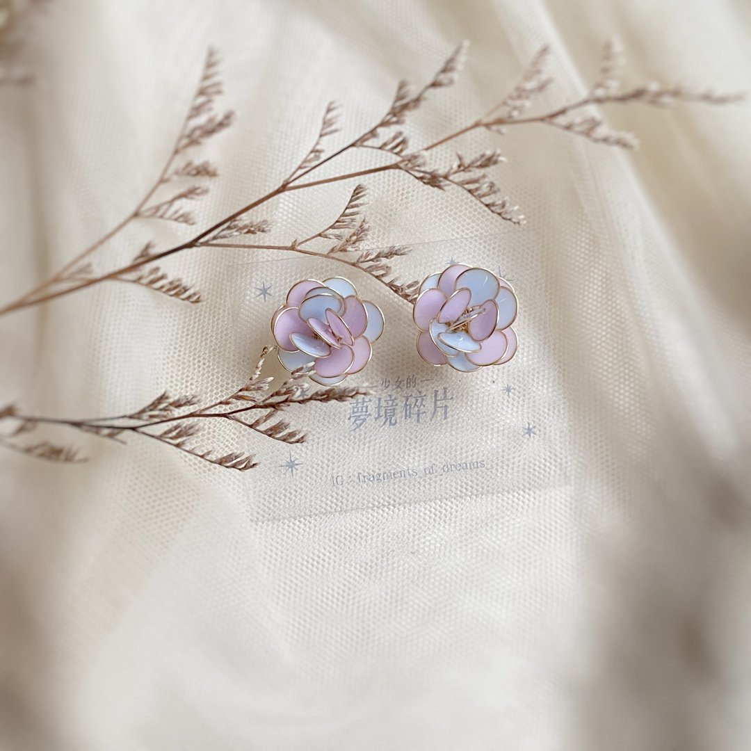 现货 梦境结晶 棉花糖 | 耳环 可改 夹式耳环 - 耳环/耳夹 - 树脂 粉红色