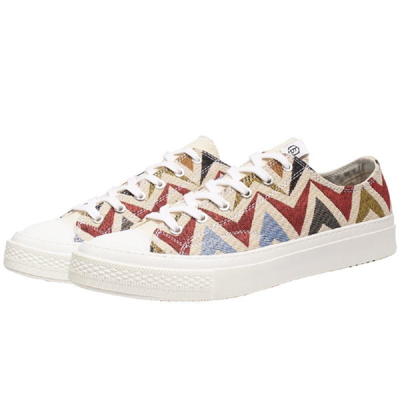 第六代民族风 夏季低帮 帆布鞋 手工 休闲鞋 - 男款休闲鞋 - 棉．麻 多色