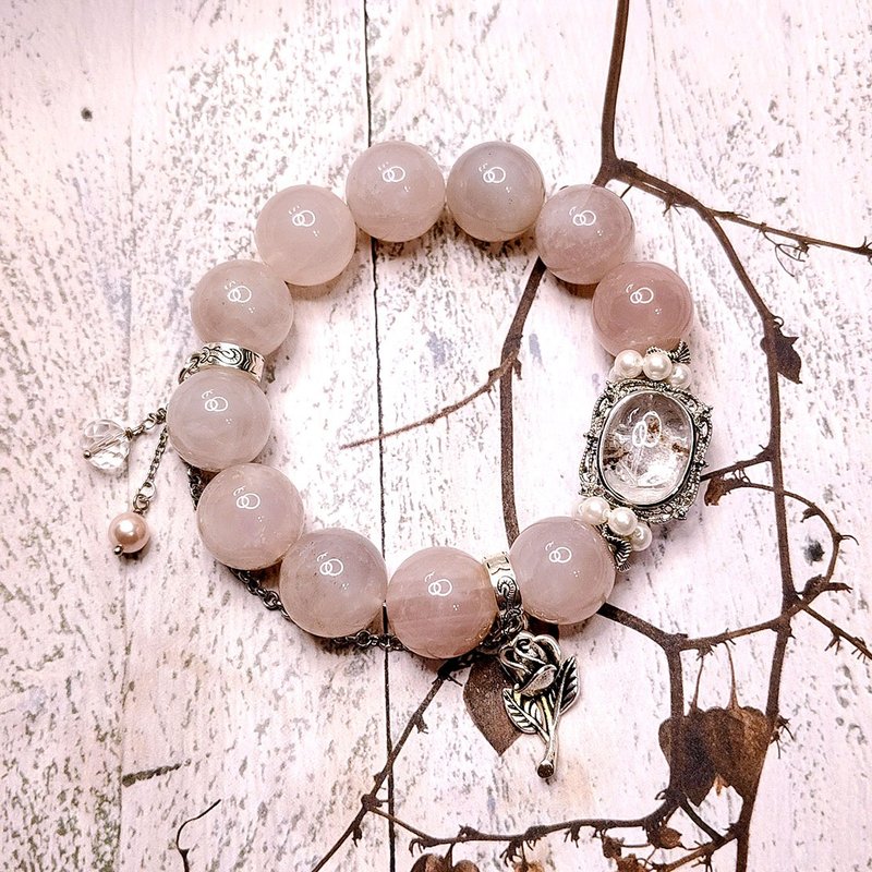 微薰之镜 | 马达加斯加紫粉晶 | 白水晶共生幽灵 | - 手链/手环 - 水晶 