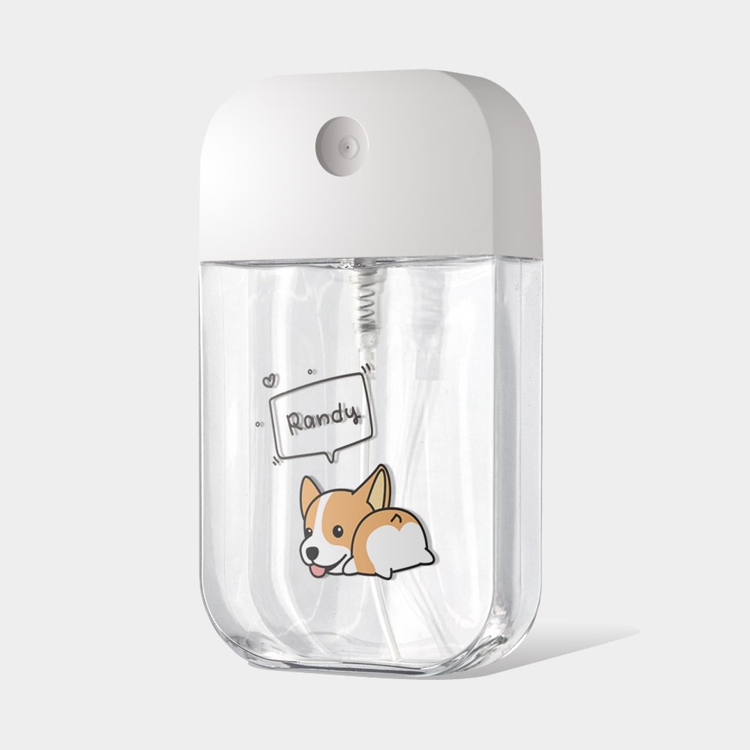 定制化文字可爱柯基 酒精瓶 防疫用品 卡片式喷瓶 090 - 收纳用品 - 塑料 卡其色