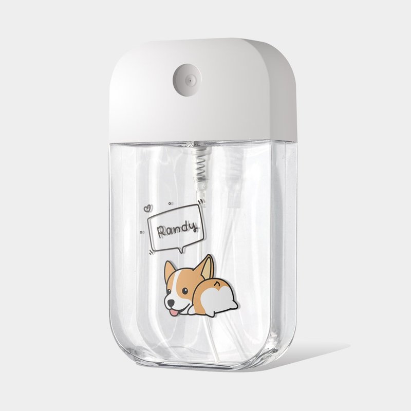 定制化文字可爱柯基 酒精瓶 防疫用品 卡片式喷瓶 090 - 收纳用品 - 塑料 卡其色