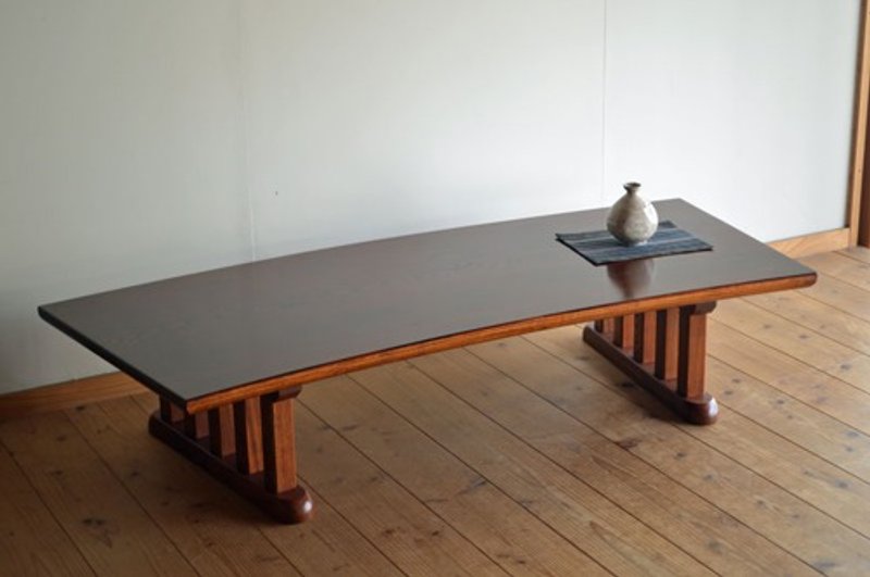 Zelkova fan-shaped table - 其他家具 - 木头 咖啡色