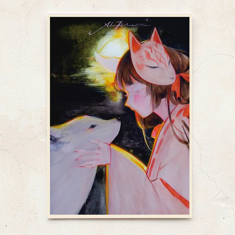 Alice Hobbey 单面水彩插画明信片 Postcard - 卡片/明信片 - 纸 多色
