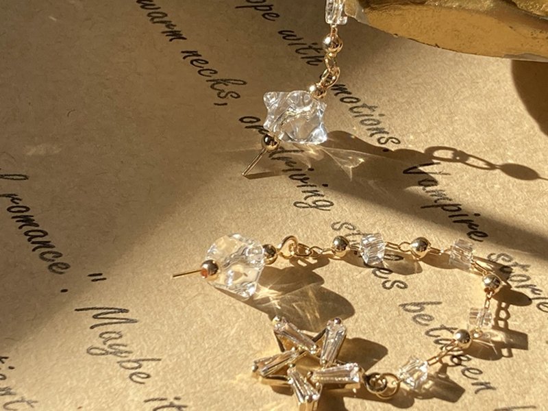 【灵魂晶体:梅尔卡巴。精准迷你灵摆】白水晶、五芒星|限量|短链 - 项链 - 其他材质 白色