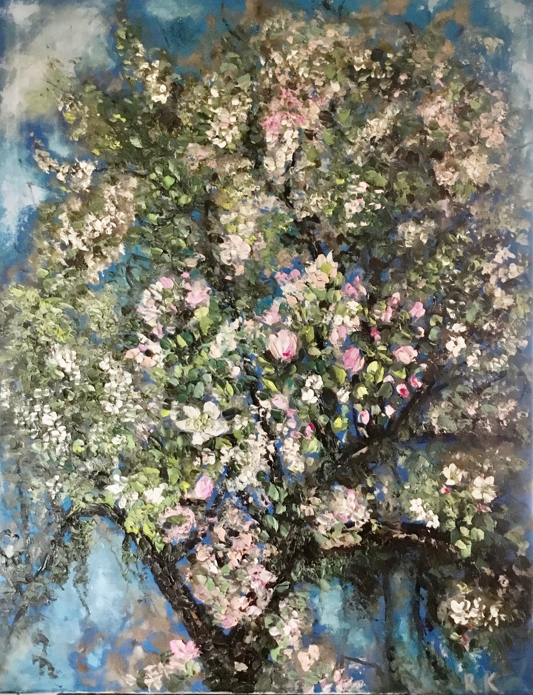苹果花原创油画大画布 - 墙贴/壁贴 - 其他材质 绿色