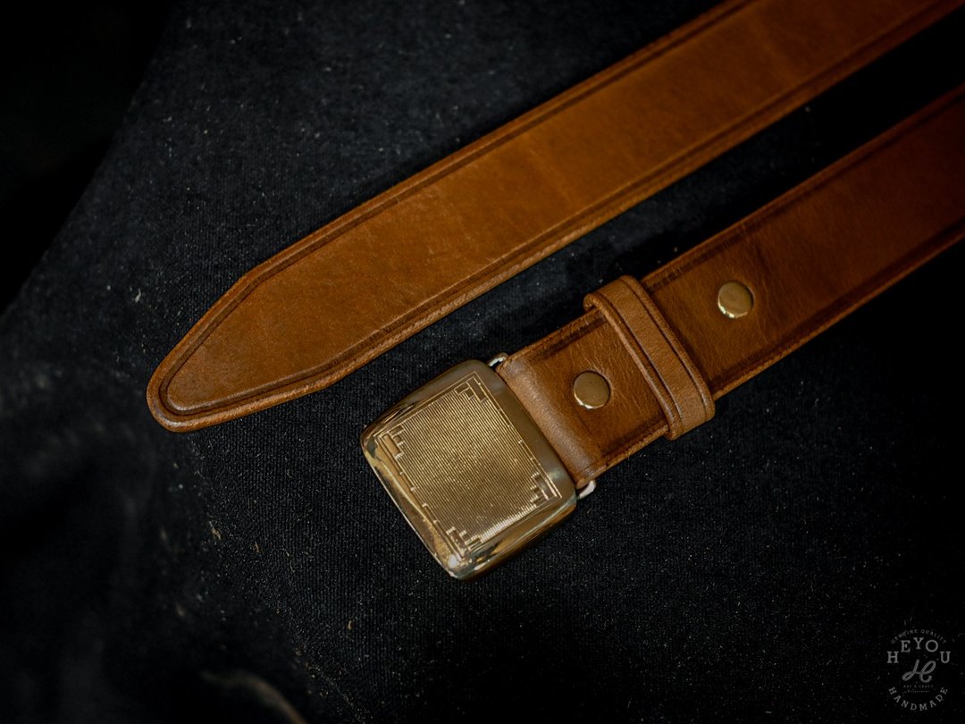 Hickok Buckle Belt-复古绅士皮带-铜色带扣款 - 皮带/腰带 - 真皮 多色