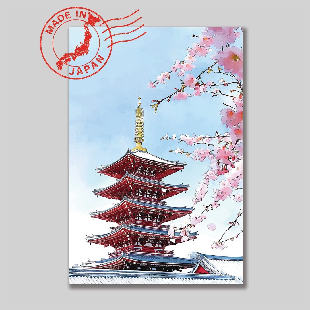日本风景明信片・浅草寺、东京・日本制造・送礼、书写、装饰 - 卡片/明信片 - 纸 