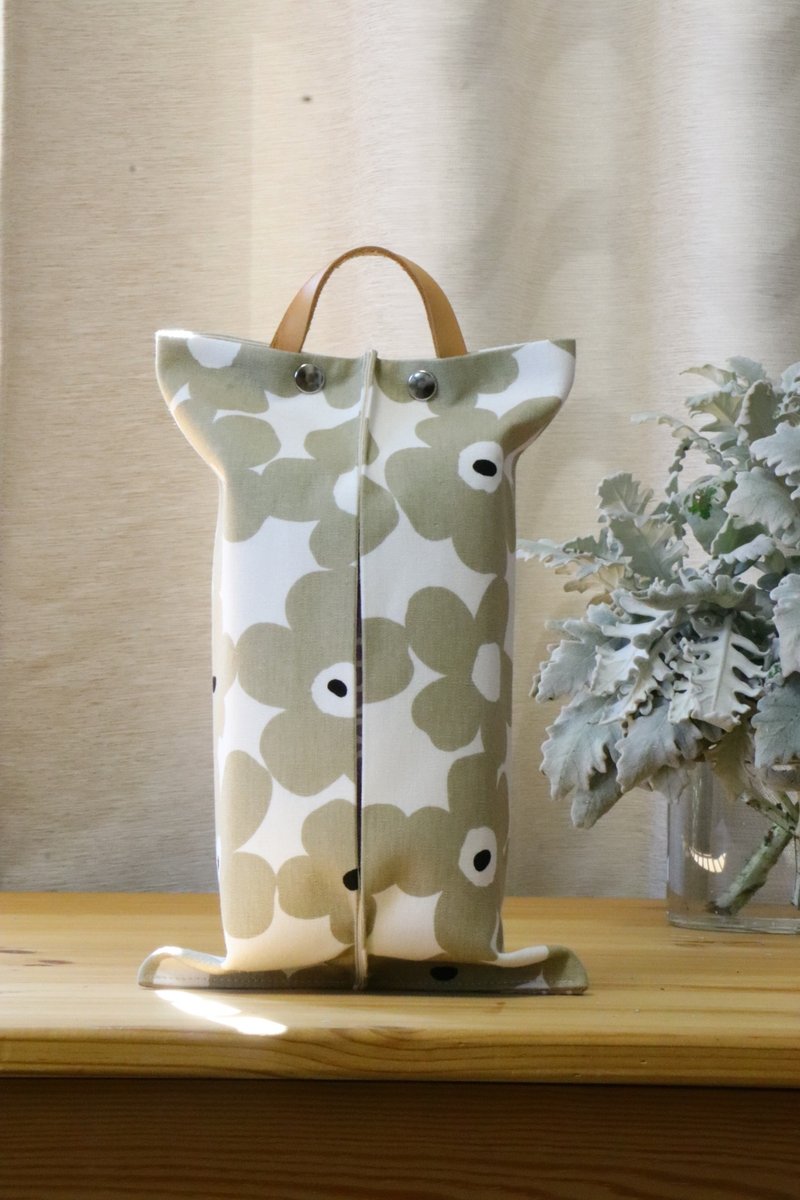 卫生纸套|家用|车用|露营|可拆式皮革挂绳 - 纸巾盒 - 棉．麻 多色