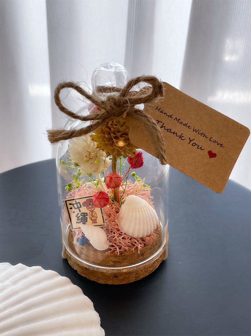 永生花玻璃瓶装饰 - 摆饰 - 植物．花 红色