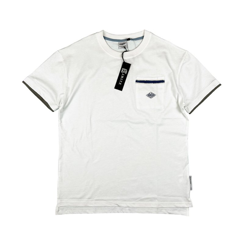 L.I.M.I.T.E - 胸袋TEE, 白色 - 男装上衣/T 恤 - 棉．麻 白色