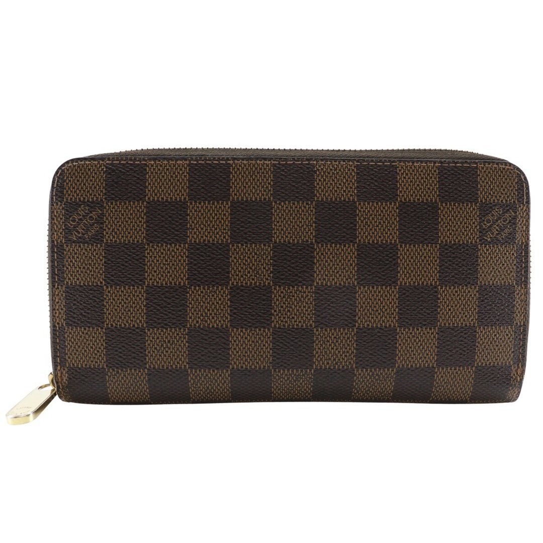 【日本直送】路易威登 LOUIS VUITTON Zippy Wallet 长夹 N60015 Damier Ebene 帆布 深棕色 CA0122 中性【二手】 - 皮夹/钱包 - 人造皮革 咖啡色