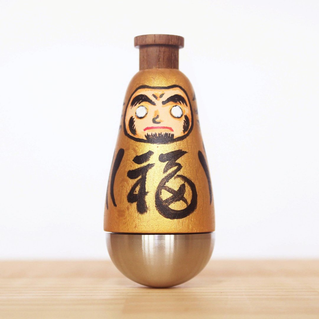 闻森笛 – 金色福气不倒翁 卡祖笛 KAZOO 公仔 - 吉他/乐器 - 木头 金色