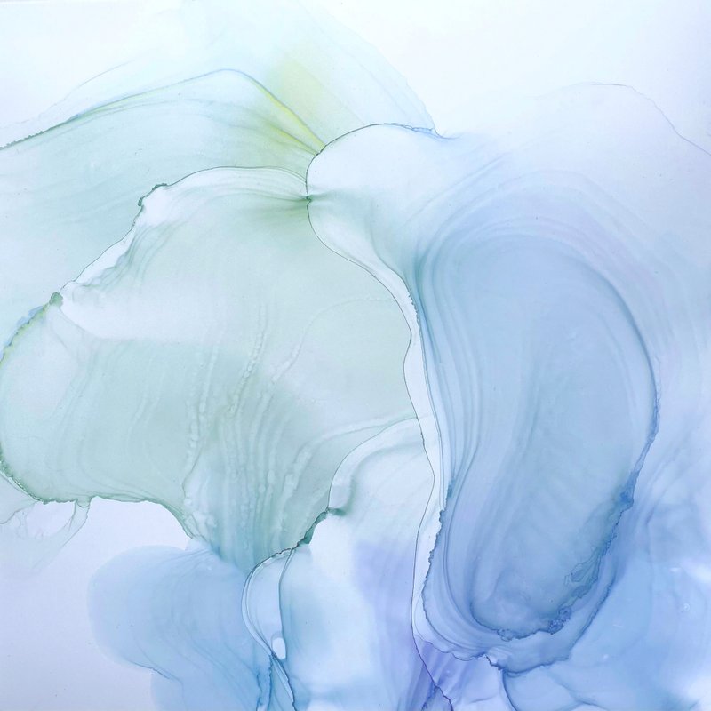 空气画版画蓝色抽象数码印刷原创抽象可印刷艺术豪华可印刷墙艺术 - 墙贴/壁贴 - 其他材质 蓝色