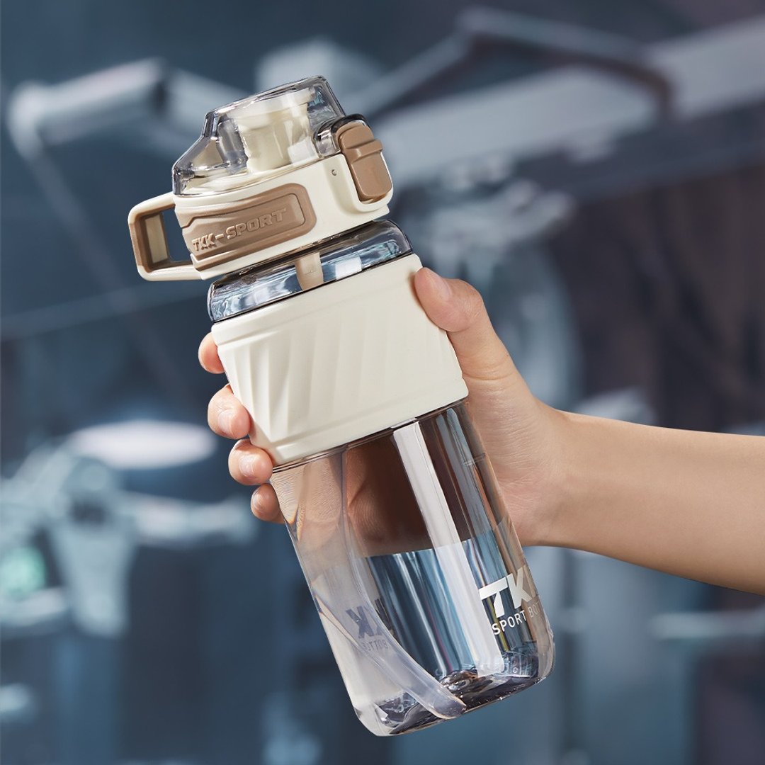 【TKK】美国进口Tritan哈仑系列 手提式运动水壶 600ML-星月白 - 水瓶/水壶 - 其他材质 白色