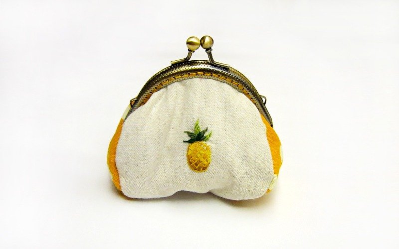 100%PURE fruits水果口金包 / 凤梨3号 - 零钱包 - 压克力 黄色