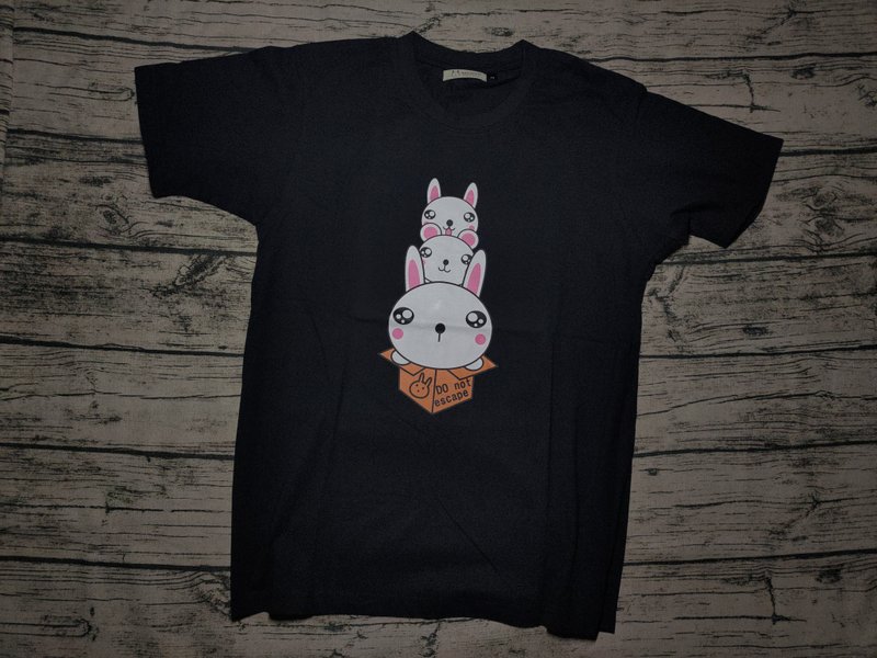 兔子不要逃避t-shirt - 女装 T 恤 - 棉．麻 