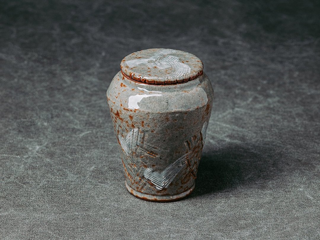 【宝来陶】梳印纹茶仓 - 茶具/茶杯 - 陶 