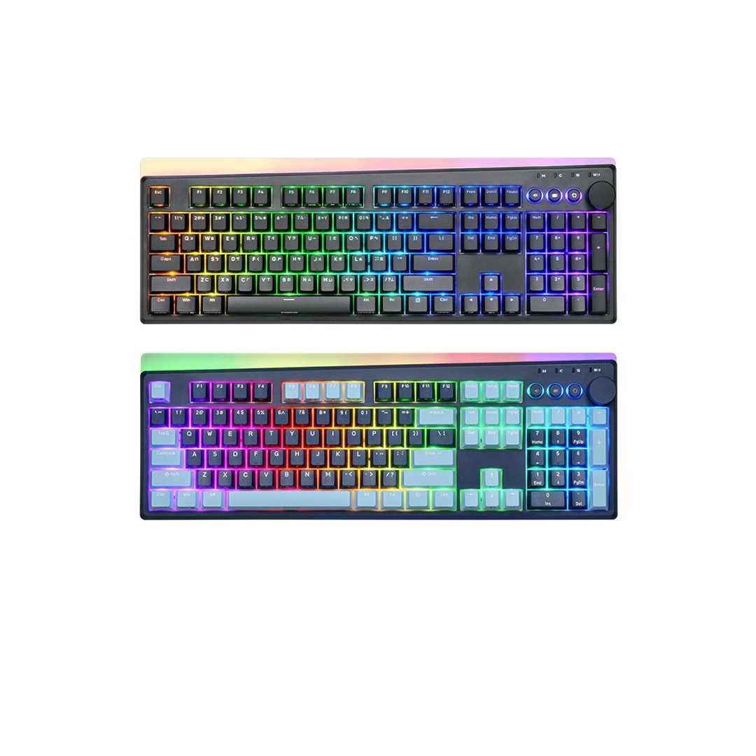 irocks K71R-PRO 三模机械式键盘 - 自有轴-RGB 背光 - 电脑配件 - 塑料 
