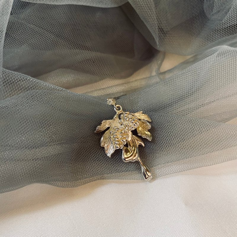 Vintage采集系  |  桑葚耳环 | 手工 925银 - 耳环/耳夹 - 纯银 银色