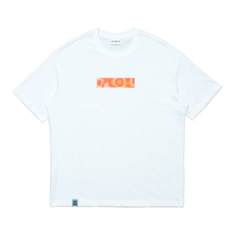 KAIKAI - Fearless - 欧普光变短袖Tee - 白色 - 男装上衣/T 恤 - 棉．麻 白色
