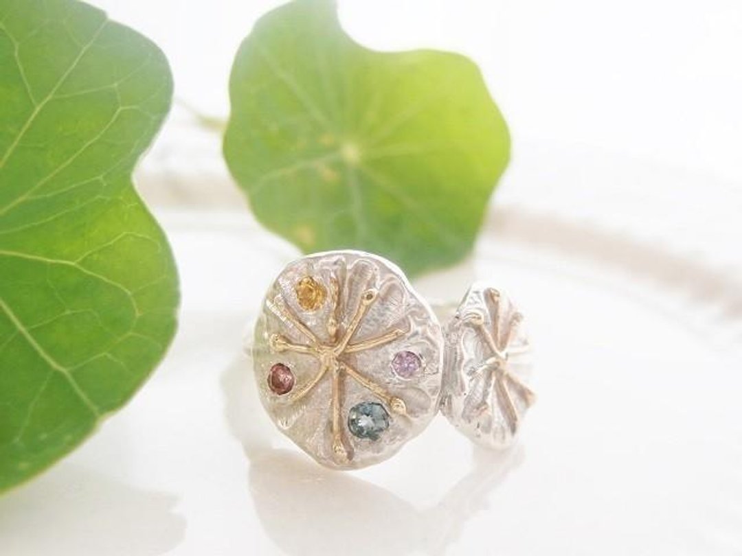 Nasturtium ring - 戒指 - 其他金属 绿色