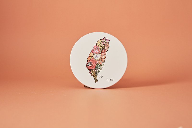 台湾水果陶瓷杯垫 - 杯垫 - 瓷 白色