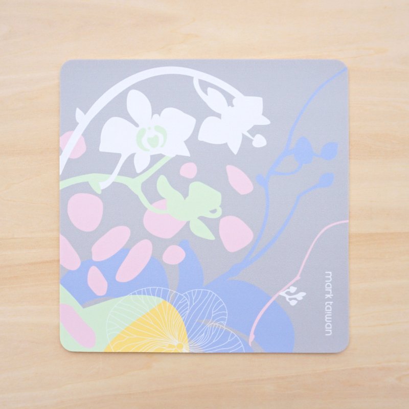 空谷幽兰-蝴蝶兰鼠标垫 - 鼠标垫 - 人造皮革 灰色