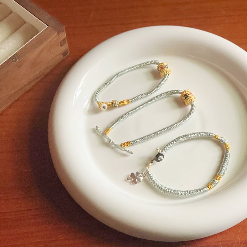 Amelia Jewelry丨轮回系列 · 金刚结编织手绳 - 手链/手环 - 棉 绿色
