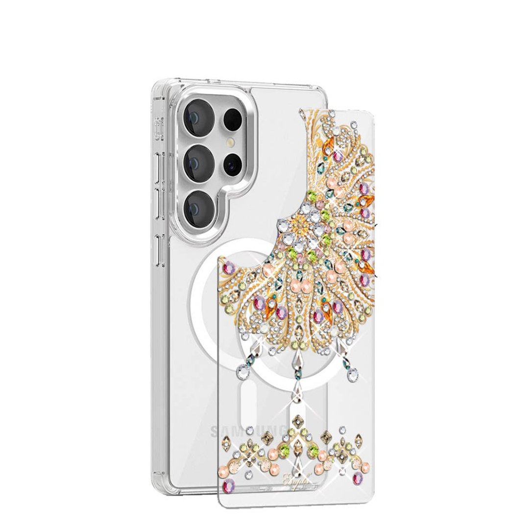 Samsung S26/S25/S24系列 可拆式磁吸片材彩钻手机壳 - 炫 - 手机壳/手机套 - 其他材质 多色