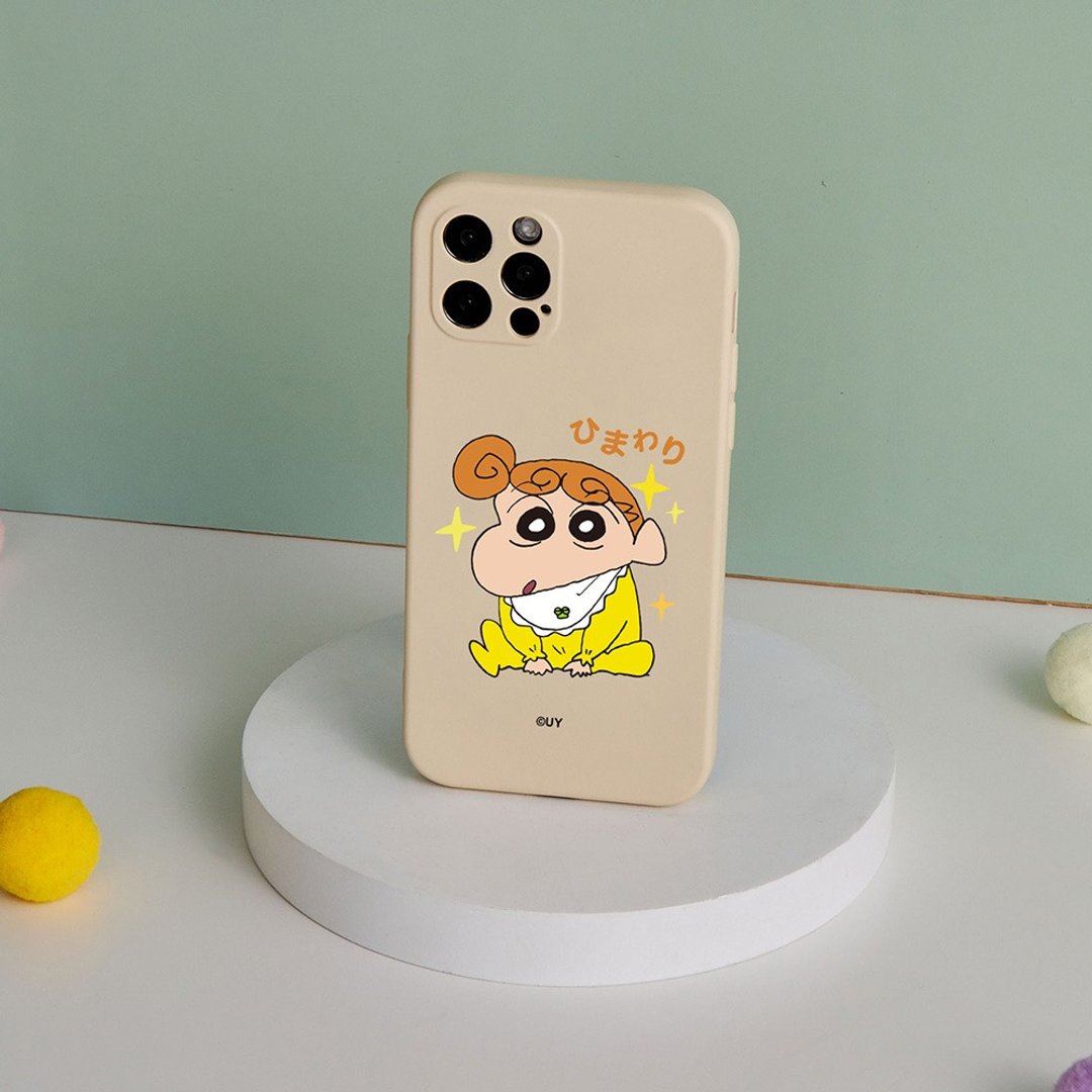 蜡笔小新野原向日葵全包iPhone手机壳 - 手机壳/手机套 - 硅胶 多色