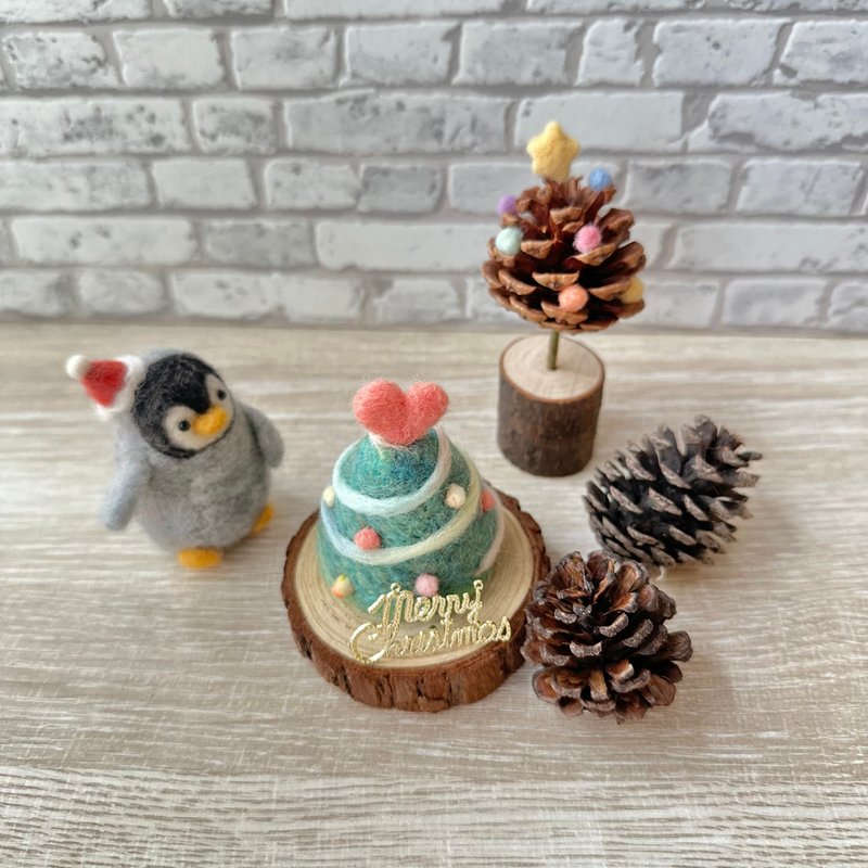 羊毛毡圣诞树针插-粉红甜心 - 摆饰 - 羊毛 