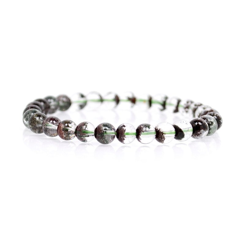 【正佳珠宝】绿幽灵 冰透聚宝盆绿幽灵 6mm 正财开运水晶 手珠 - 手链/手环 - 水晶 多色