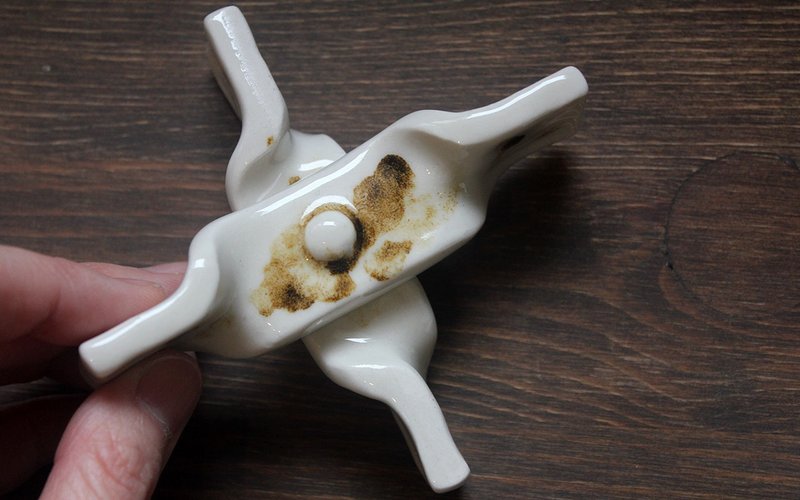 经典铆接筷架 - 筷子/筷架 - 瓷 白色