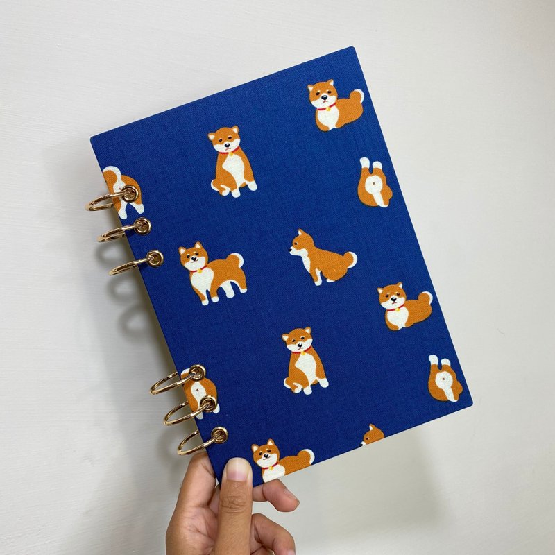 柴犬阿柴 - A5/A6 6孔活页 封面可水洗 无时效 周计划 行事历手帐 - 笔记本/手帐 - 其他材质 蓝色