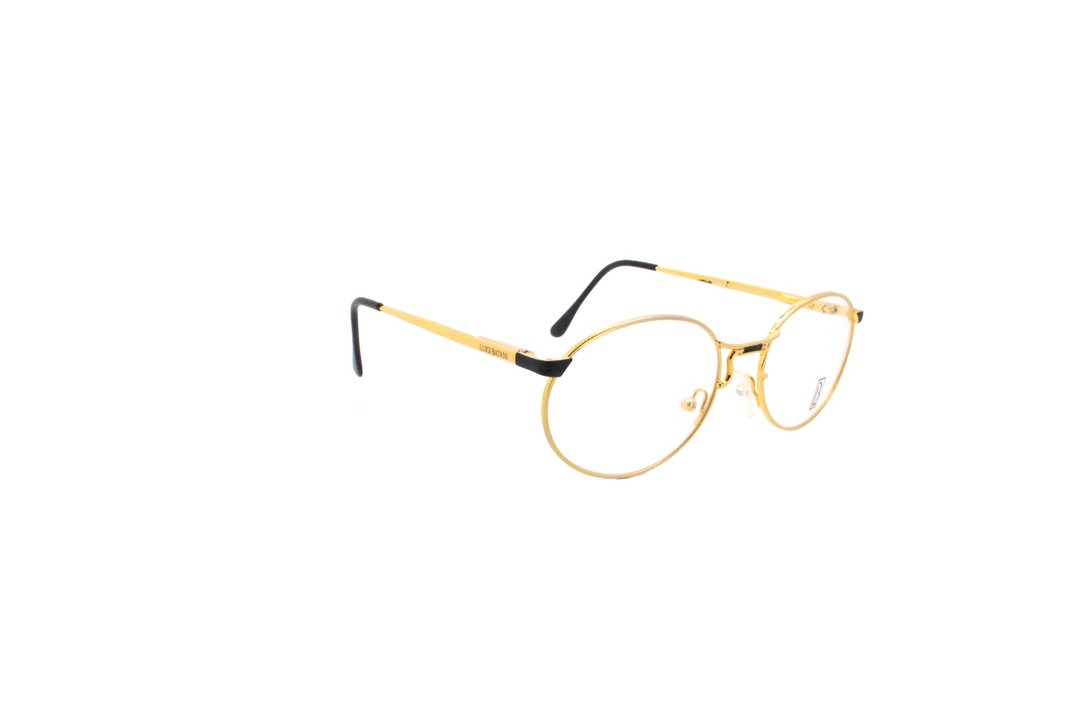 可加购平光/度数镜片 Luigi Batani LB 257/C 80年代古董眼镜 - 眼镜/眼镜框 - 其他金属 金色