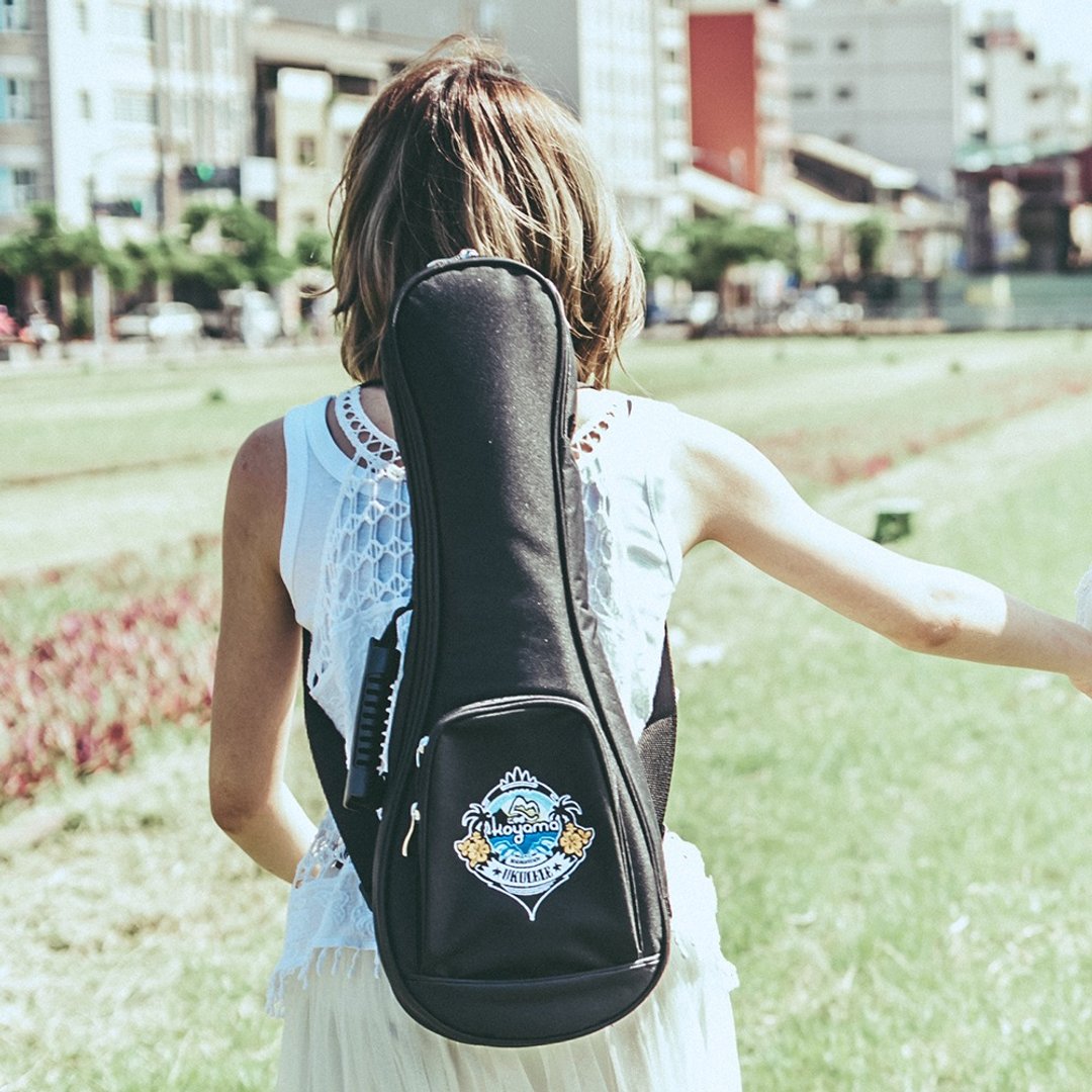 EMS 21寸乌克丽丽袋 刺绣袋 20mm厚琴袋 Soprano Ukulele Bag - 吉他/乐器 - 聚酯纤维 黑色