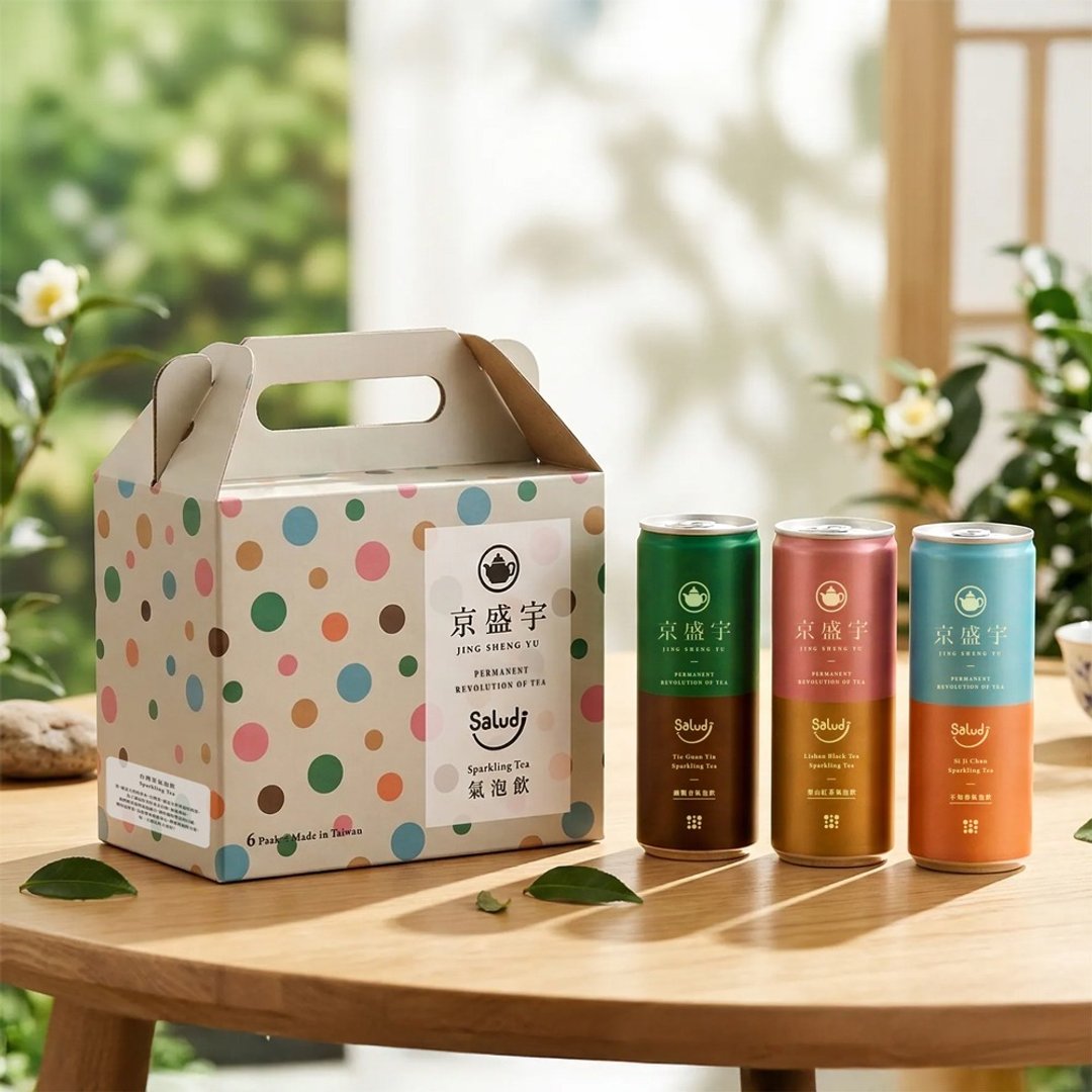 京盛宇 台湾茶气泡饮 240mlx6 罐 (不知春/梨山红茶/铁观音) - 茶 - 新鲜食材 白色
