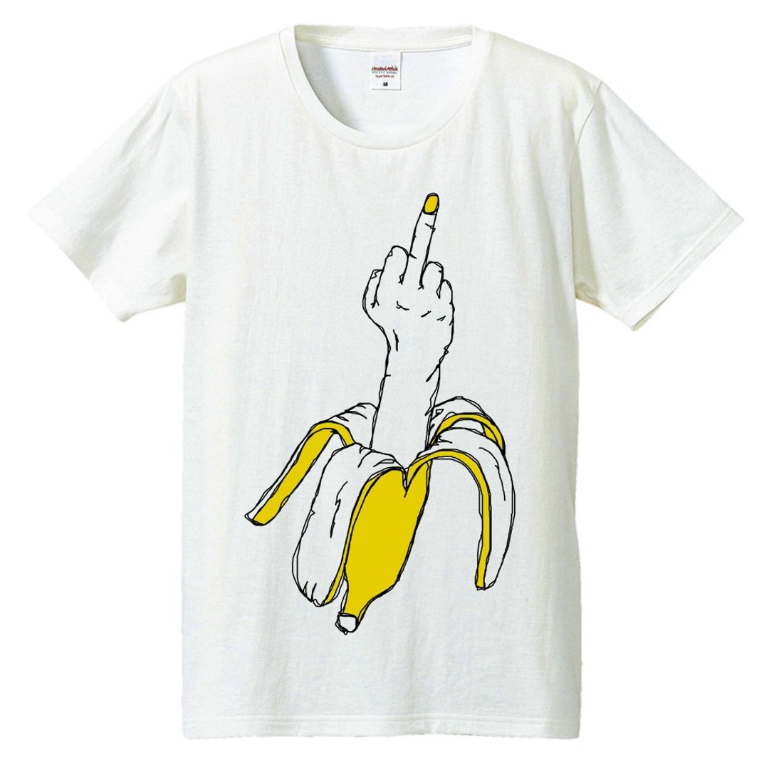 T-shirt / Not sweet banana - 男装上衣/T 恤 - 棉 白色