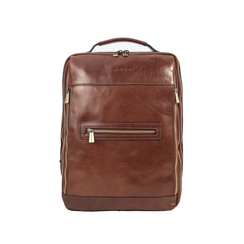 CUMAR 意大利牛皮 FIRENZE 后背包 - 后背包/双肩包 - 真皮 咖啡色