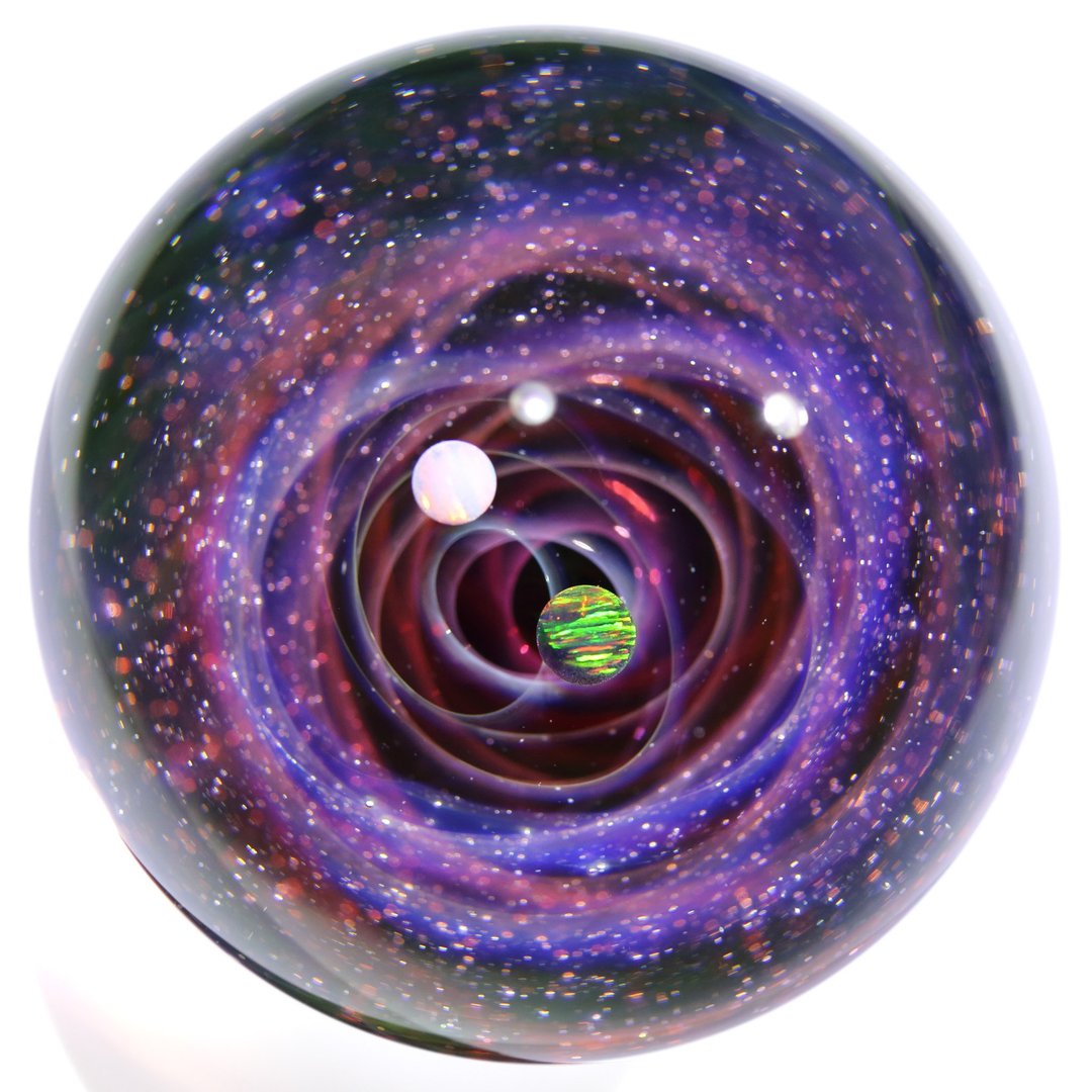53mm 宇宙玻璃球摆设 no.M200 - 摆饰 - 玻璃 红色