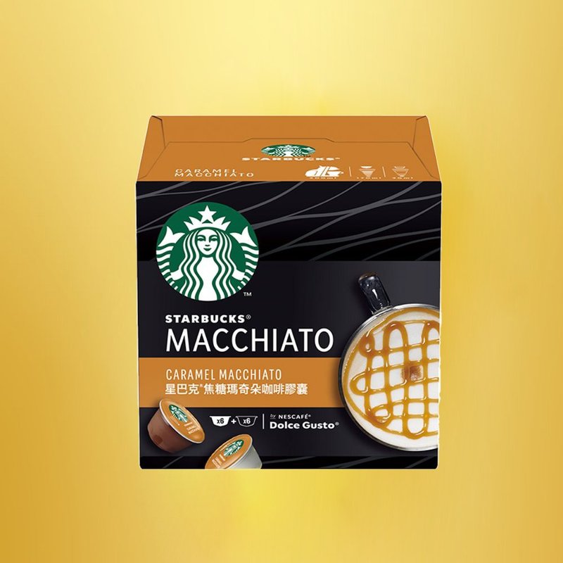 【Dolce Gusto】 星巴克焦糖风味 焦糖玛奇朵咖啡胶囊12颗x3 - 咖啡 - 其他材质 
