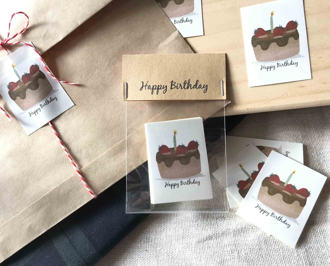 Happy Birthday 生日蛋糕 贴纸 (10枚) - 贴纸 - 纸 多色