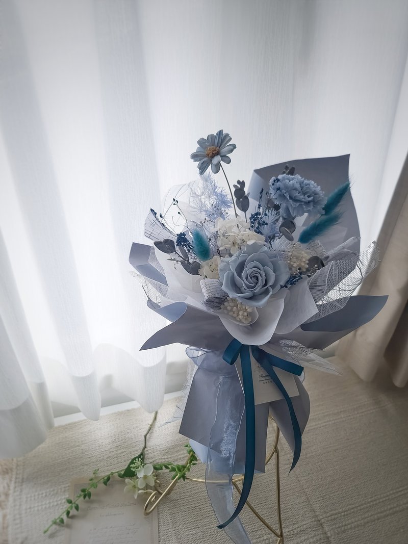 母亲节永生花束 - 干燥花/捧花 - 植物．花 蓝色