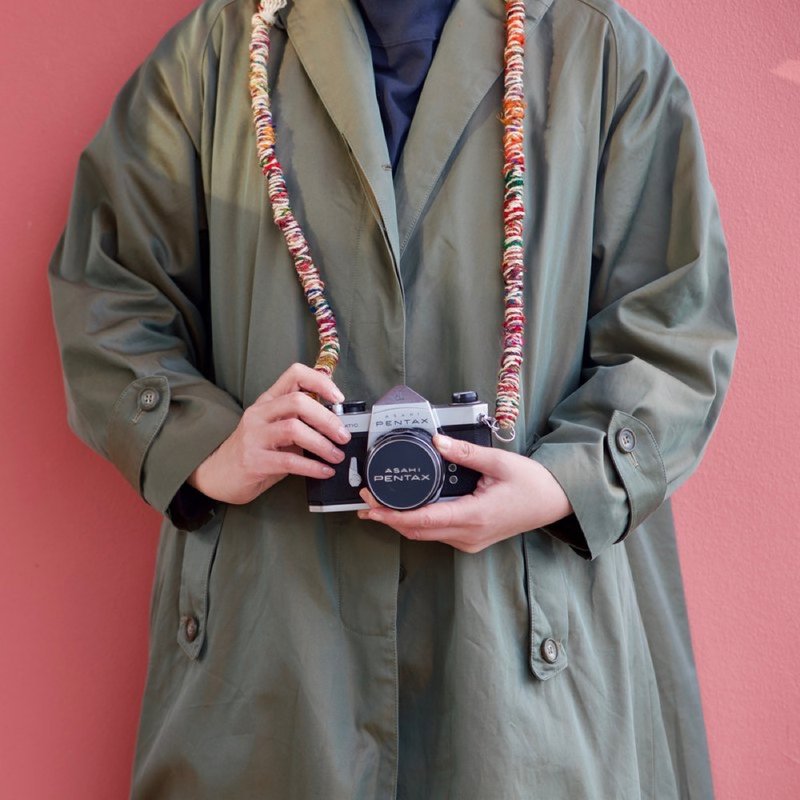 About 110cm/native camera strap/double ring - 挂绳/吊绳 - 丝．绢 多色