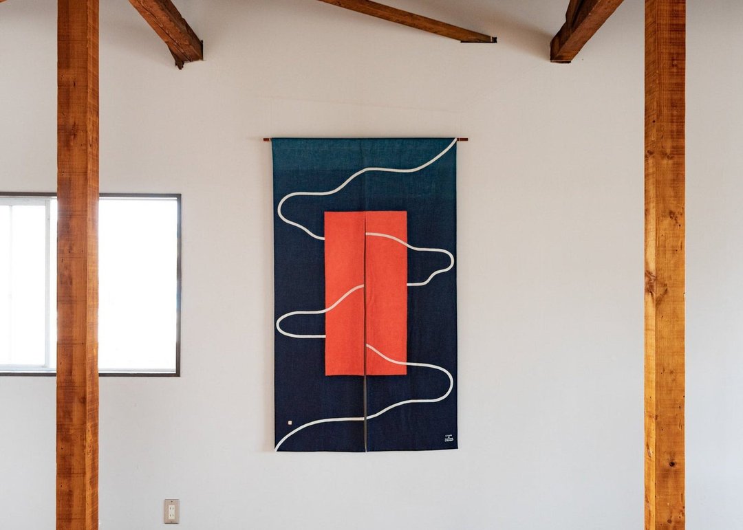 Made-to-Order : Desire Line Japanese Noren Hanging - 门帘/门牌 - 棉 蓝色