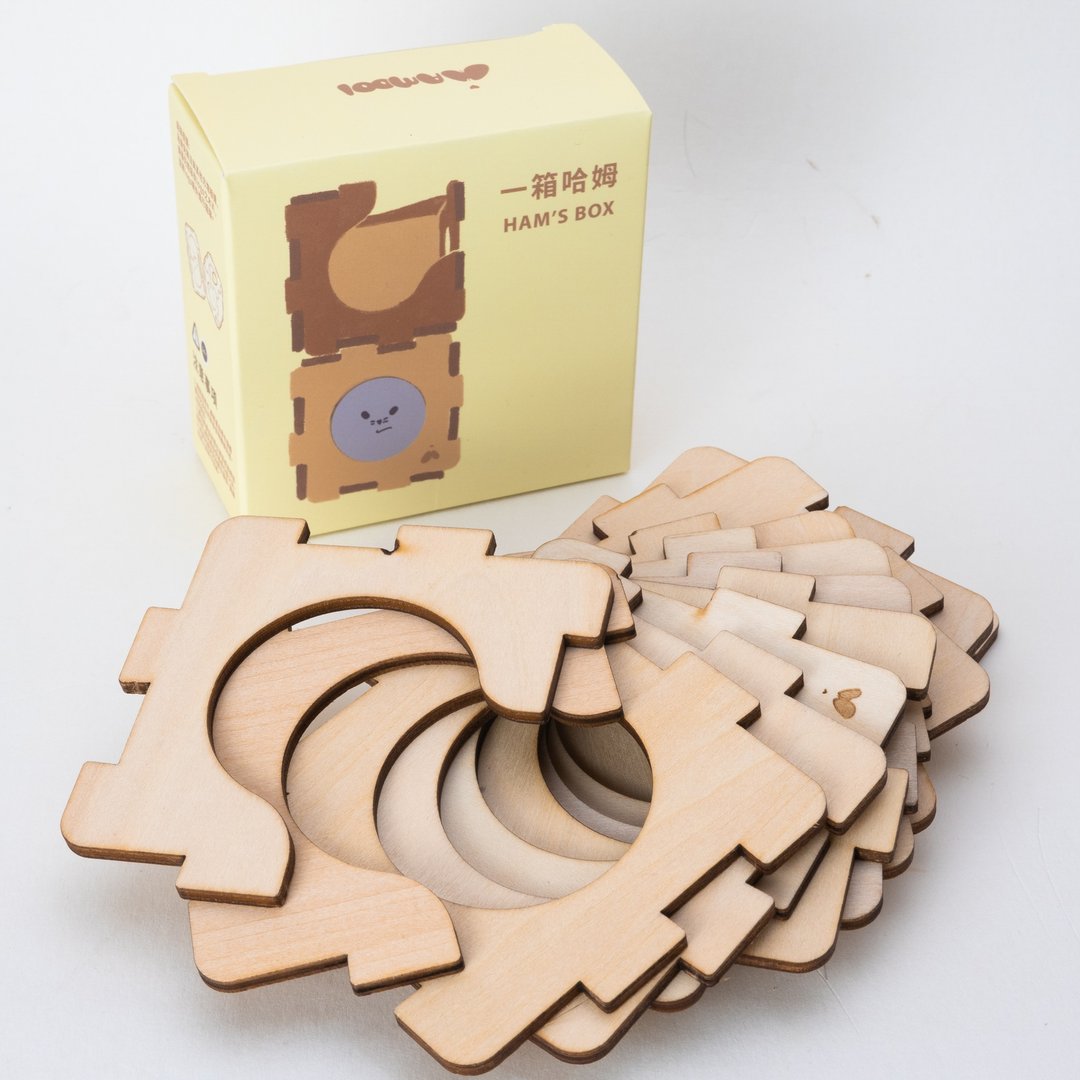 Hamooi手作系列:一箱哈姆_组装片 - 其他 - 木头 卡其色
