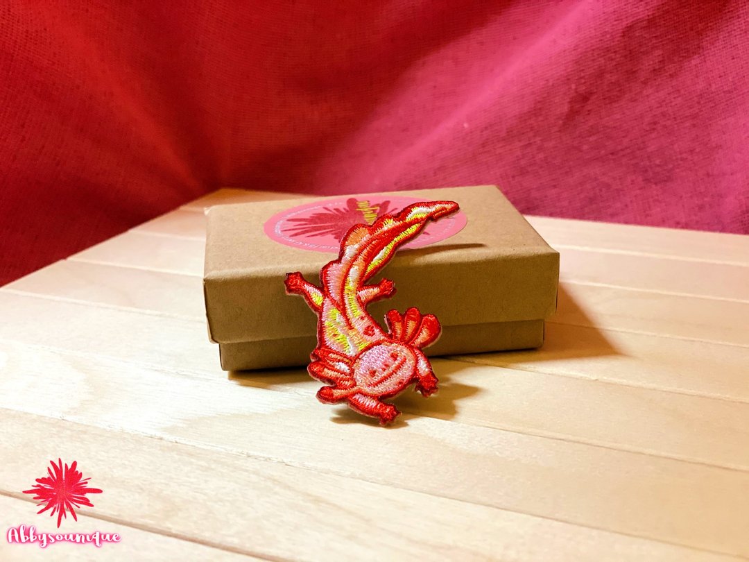 六角恐龙Hobby刺绣别针 - 徽章/别针 - 绣线 粉红色