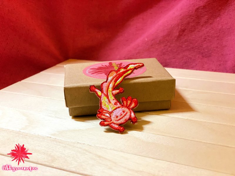 六角恐龙Hobby刺绣别针 - 徽章/别针 - 绣线 粉红色